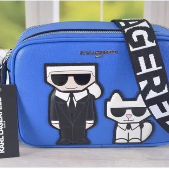 Karl Lagerfeld Paris Maybelle Camera Crossbody Bag Purse with Dust Bag - Picture 3 of 8